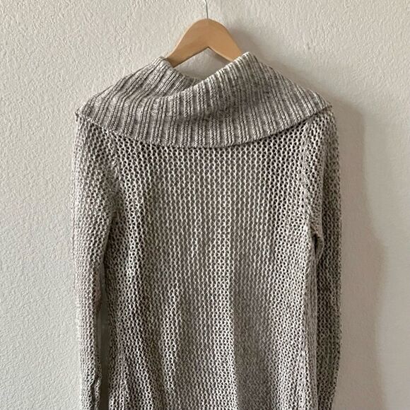 Peruvian Connection Boho Minimalist Contemporary Open Front Longline Cardigan M - Picture 4 of 7